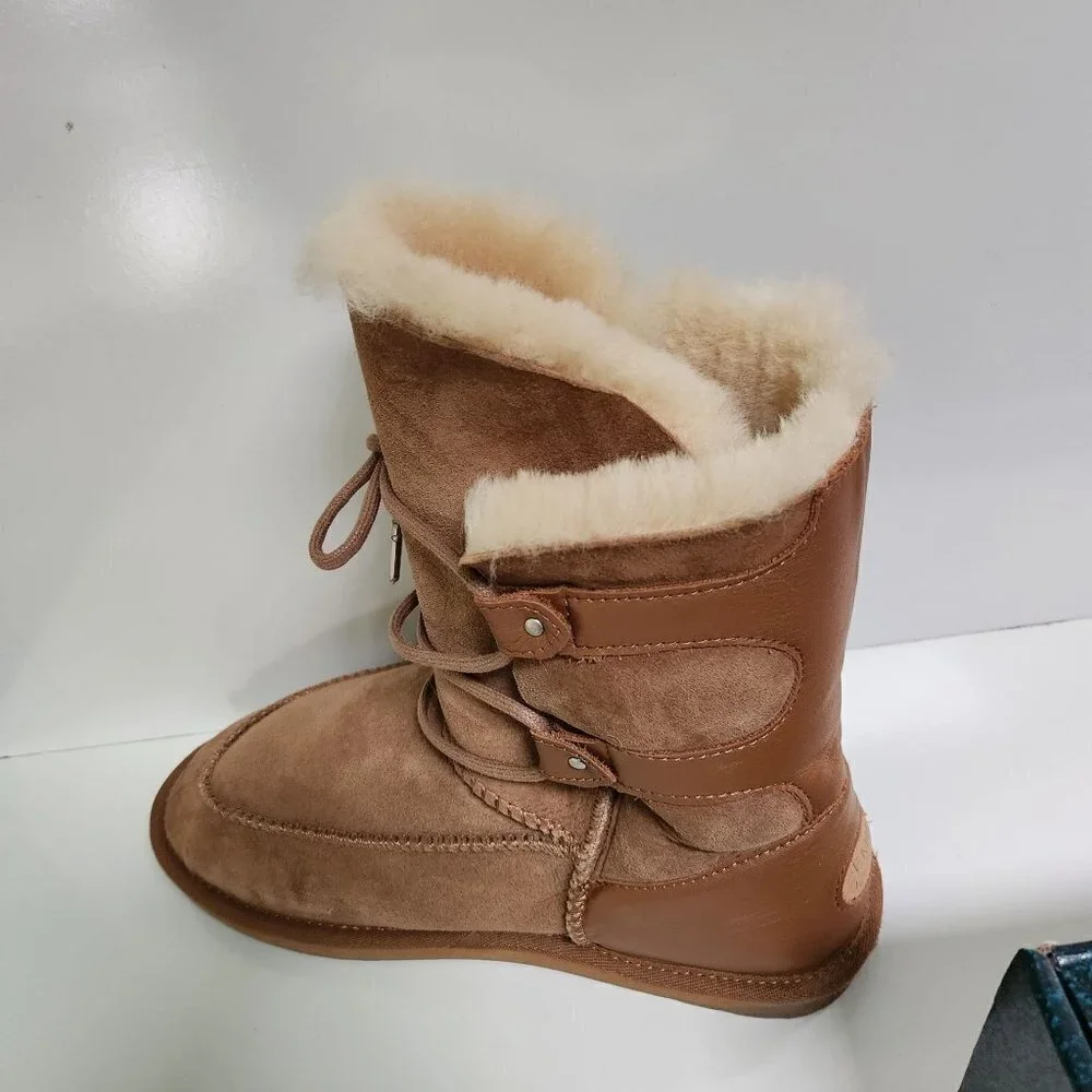 EMU Australia NIB Delegate 100% Sheepskin Boots Chestnut W11263 Size 10W